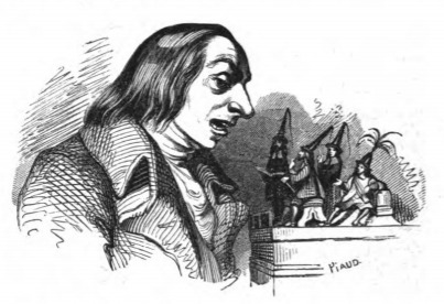 [Gulliver speaking with his pages, assigned to him by the Emperor]